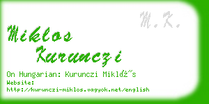miklos kurunczi business card